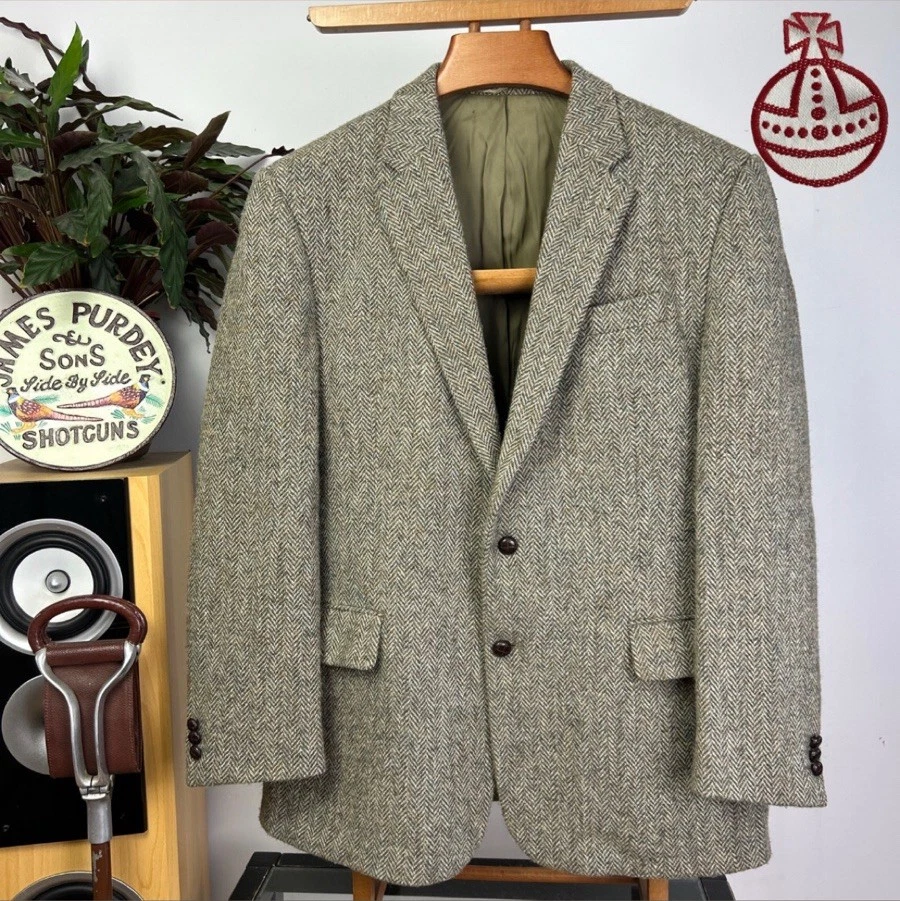 Harris Tweed (42R) EWM Modern Herringbone Blazer Sport Jacket £325.00