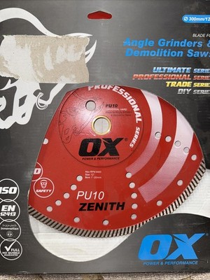 Ox Tools Pro Universal 12 Inch Demolition Diamond Blade For Fast Cuts PU10