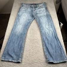 Silver Gordie Jeans Mens 36x34 Blue Loose Straight Fit Denim