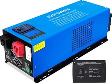 6000W 24V Inverter Charger Peak 18000W 120V/240Vac Split Phase Low Frequency LCD