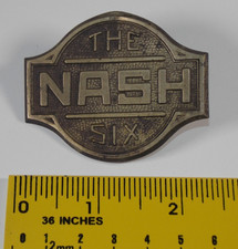 Rare 1921-1924 Nash Six Automobile Radiator Emblem Brass Car Hood Badge Logo Usa Rare 1921-1924 Nash Six Automobile Radiator Emblem Brass Car Hood Badge Logo Usa