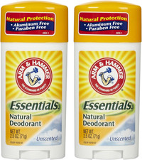 Essentials Natural Deodorant, Unscented - 2.5 Oz - 2 Pk
