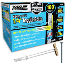 SNAPTOGGLE 100-Pack Heavy Duty Drywall Anchors with 1/4" Toggle Bolts