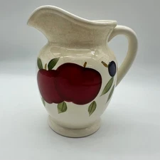 Country Road Apple Pitcher Stoneware Apple Olive Grape Farmhouse Decor