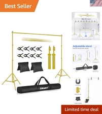 Professional 10x7ft Adjustable Photo Backdrop Stand with Carry Bag Included