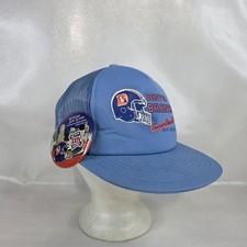 Rare Vintage Denver Broncos Super Bowl XXIV 24 Adjustable Mesh Trucker Hat w/Pin