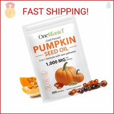 Pumpkin Seed Oil with Saw Palmetto - 3000mg Per Serving, 300 Softgels - Cold Pre