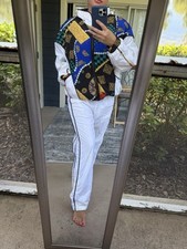 Vintage 90s East West 2 Pc Nylon Track Suit Size M Jacket and Pants