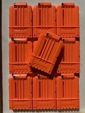 Nerf Dart Gun 6 Round Ammo Magazine Clip N-Strike Elite LOT of 9 - Used
