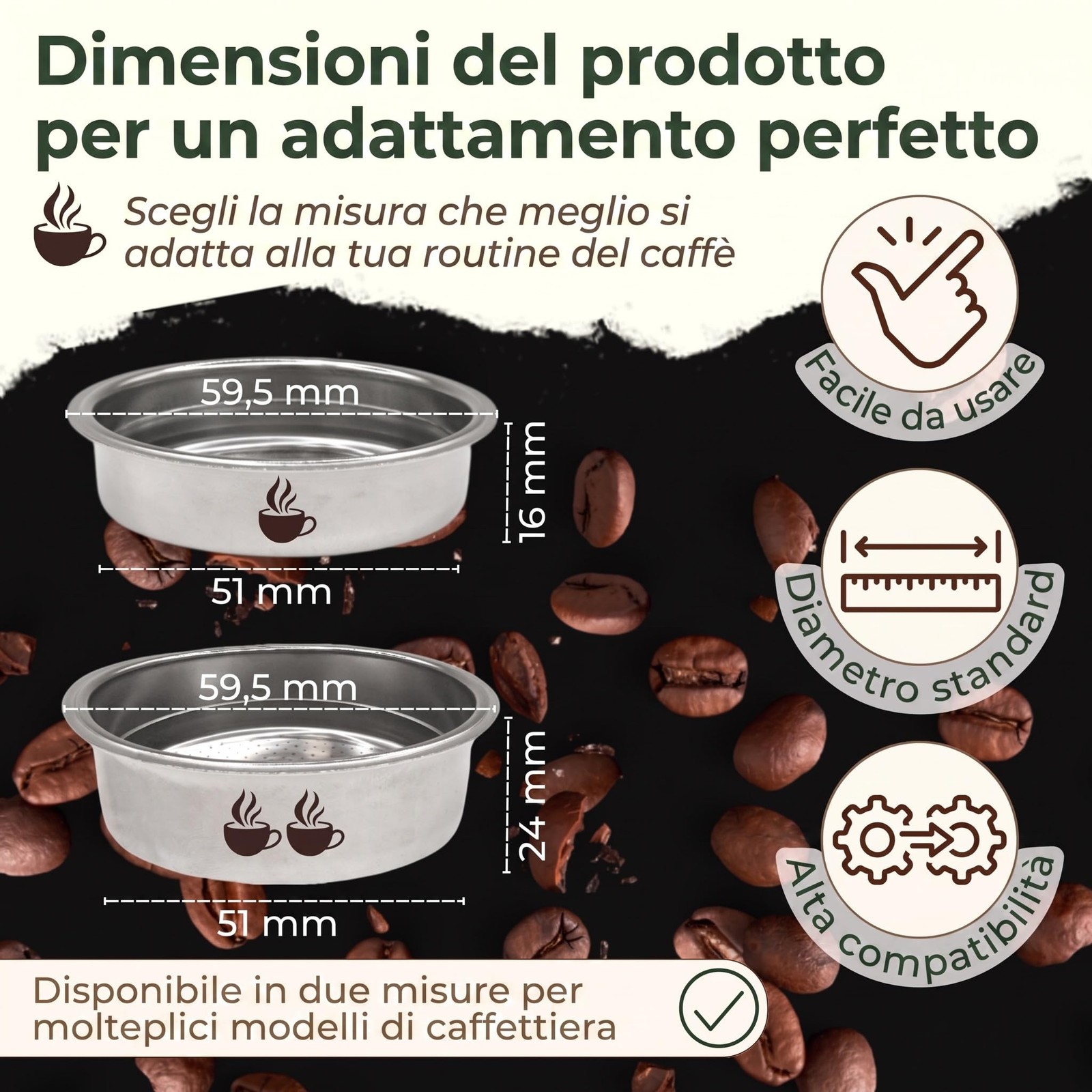 Filtro Pressurizzato 51mm per Macchine Cecotec foto 5
