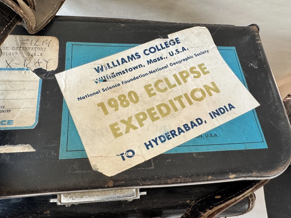 Vintage 1960's Astronomy Department University Leather Camera Case Chicago - Image 3 of 4