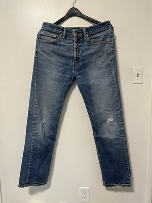 Levi's 505 Men s Jeans 36x32 Straight Leg Regular Fit Blue Denim Cotton