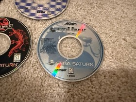 Lot of 4 SEGA Saturn Games & 1 PS1 DISC ONLY SCRATCHED UNTESTED