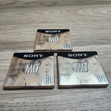 Lot Of 3, SONY Hi-MD Premium Gold Recordable 80 Minutes Mini Discs 3 NEW 