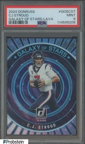 2024 Donruss Galaxy of Stars Lava CJ Stroud Texans RC Rookie 9/10 PSA 9 MINT