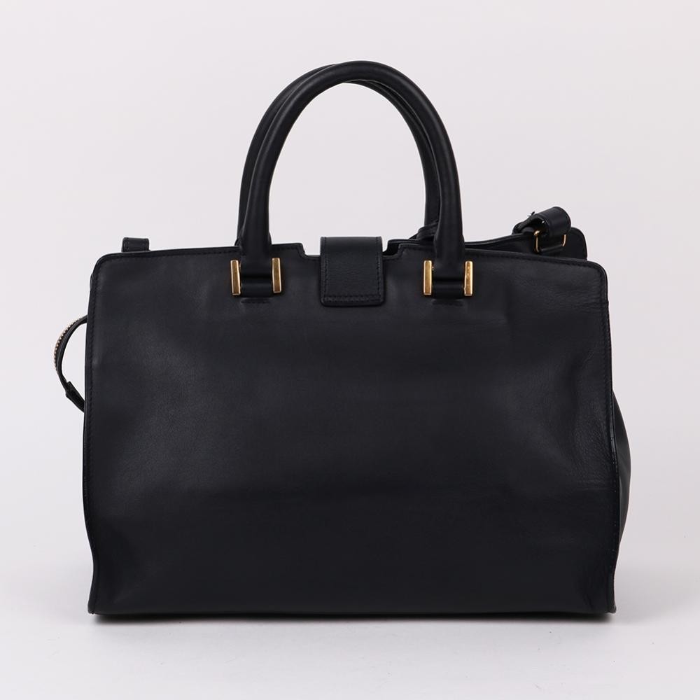 Borsa a tracolla Saint Laurent Cabas Chiquita nera con ferramenta dorata