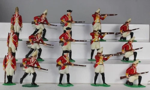 Marx Plastic Playset Warriors of the World Rev War British 3rd series 15pcs