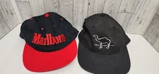 Vintage Marlboro  Hat Cap Snapback Black Red & Vtg  Camel Hat 