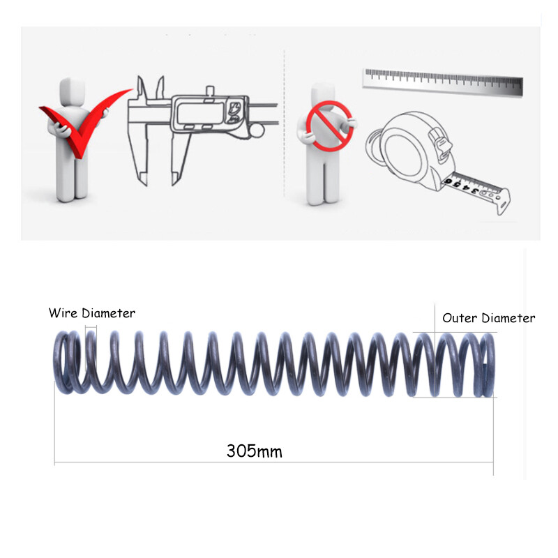 65Mn Federstahl Druckfeder Extra Lang – 2.6mm Draht, 19mm OD, 65mm Länge, Packung Mit 5 Stück