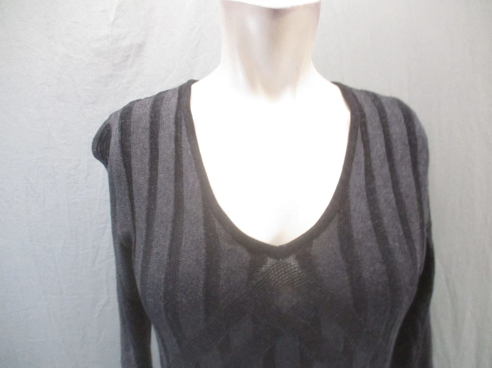 Nuevo con etiquetas Vestido Studio M Talla L Para Mujer Negro Mezcla de Algodón Elástico Manga Larga Tejido 418 Foto 2 de 4