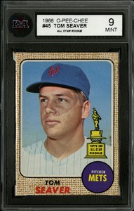 1968 O-PEE-CHEE~#45~TOM SEAVER~HALL OF FAME ROOKIE CARD~KSA 9~MINT! | eBay