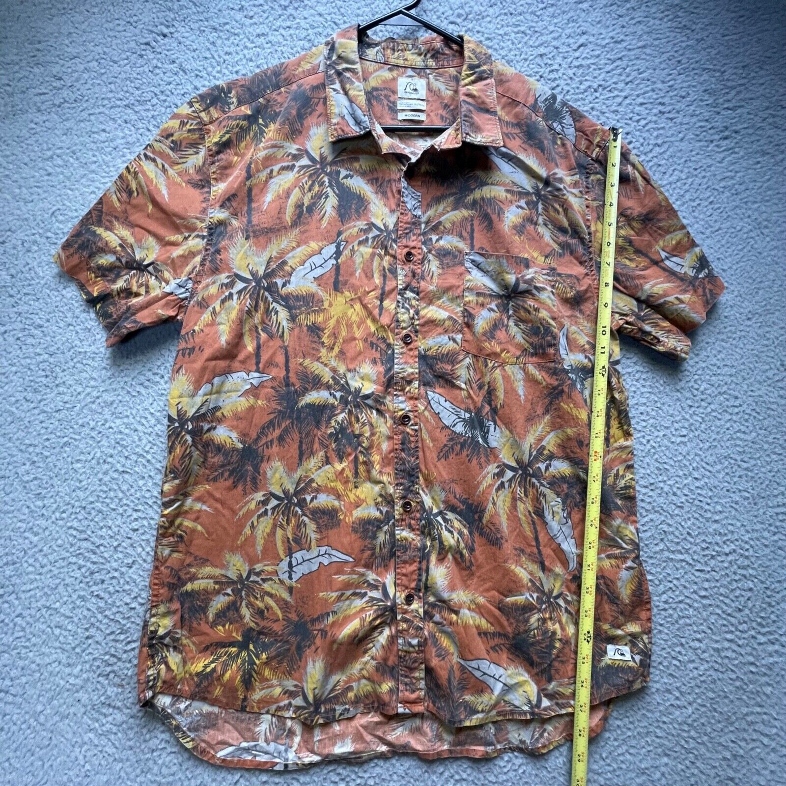 Quicksilver Button Up Shirt Mens XL Modern Fit Al… - image 3