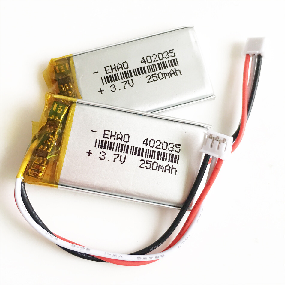 3.7v 250mAh Lipo Rechargeable Battery JST 3pin 1.5mm Plug Po