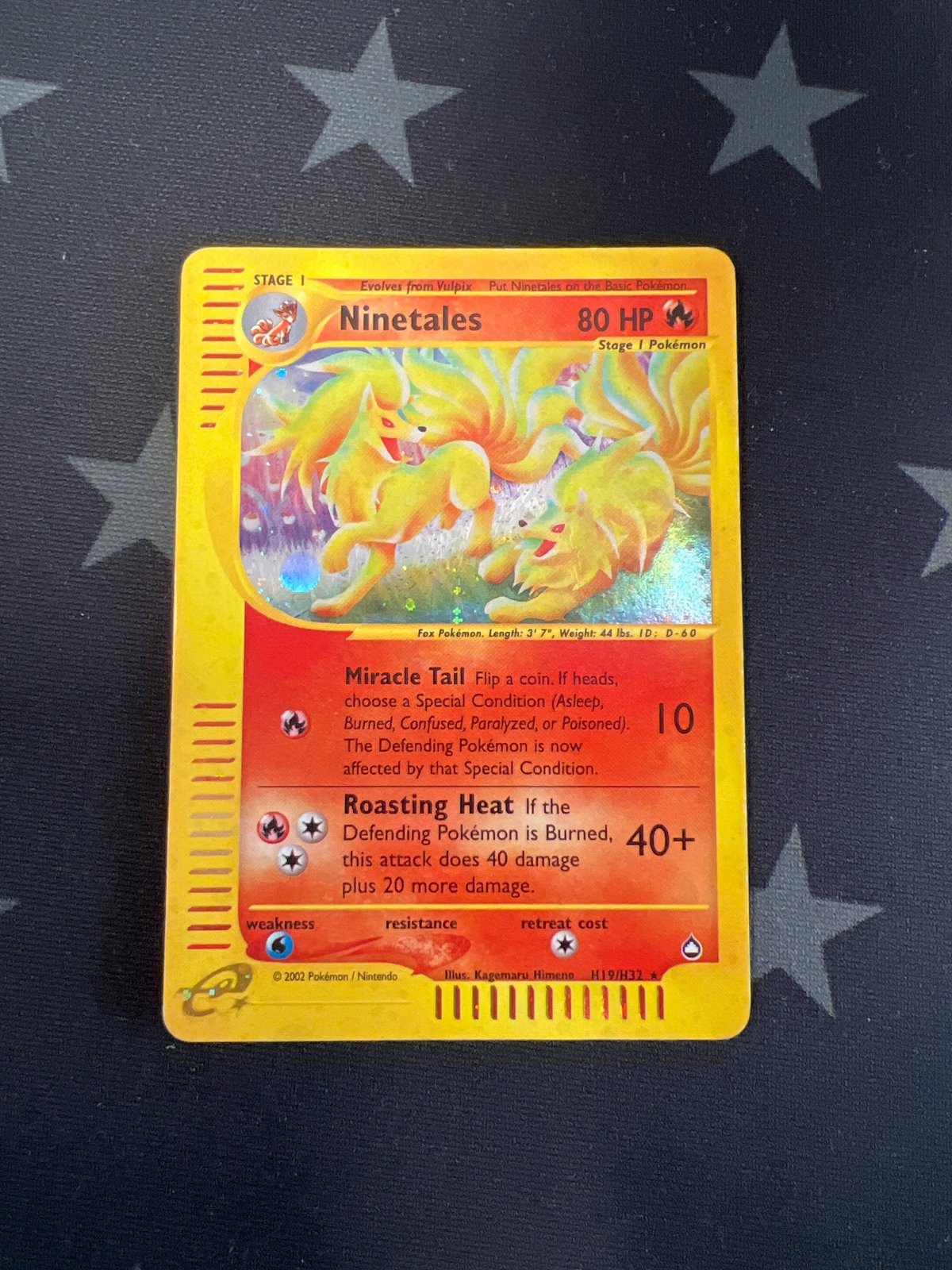 Ninetales Holo Pokemon Card (Aquapolis H19/H32) HP