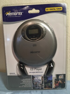Memorex CD Player AM/FM Runner MD6883SIL Digital Headphones (factory ...