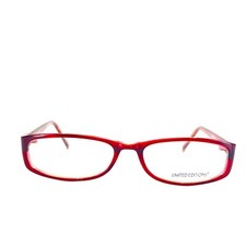 Limited Editions Eyeglasses 14th Ave Red Rectangular Full Rim 48[]16 135 mm