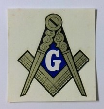 Vintage 3"x 3" Masonic Advertising Sticker Decal