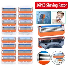 16PCS Shaving Razor Blades Refills Compatible for GiIIette Fusion 5 Proglide