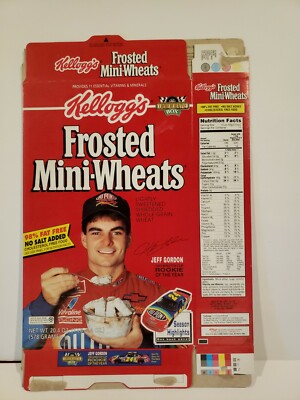 1993 Kellogg's ''FROSTED MINI-WHEATS'' (JEFF GORDON) Rookie Of The Year Cereal Box