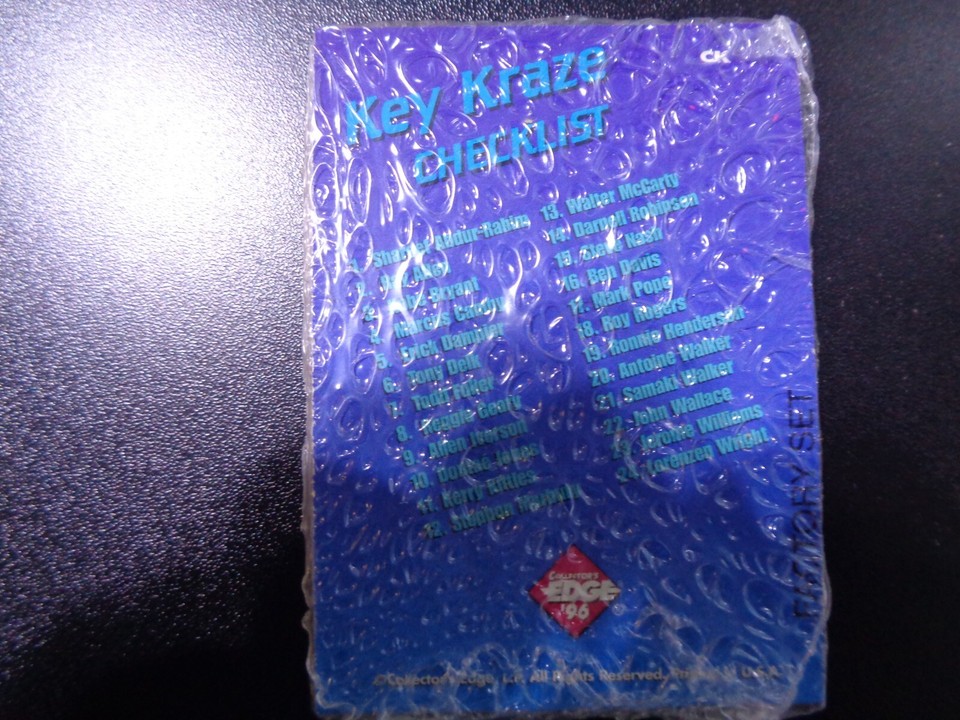 FACTORY SEALED 1996 COLLECTORS EDGE 24 CARD KEY KRAZE INSERT SET KOBE