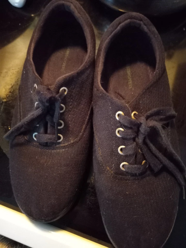 Grass Shoppers Women's Leather Lace Up Black SZ 7.5 Shoes - Image 2 of 4