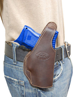 New Barsony Brown Leather OWB Belt Holster HK FN Compact, Sub-Compact 9mm 40 45