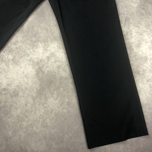 Cintas Pants Mens Size 34 (32x30) Black Pleated Wool Polyester Blend Work Slacks - Picture 4 of 24