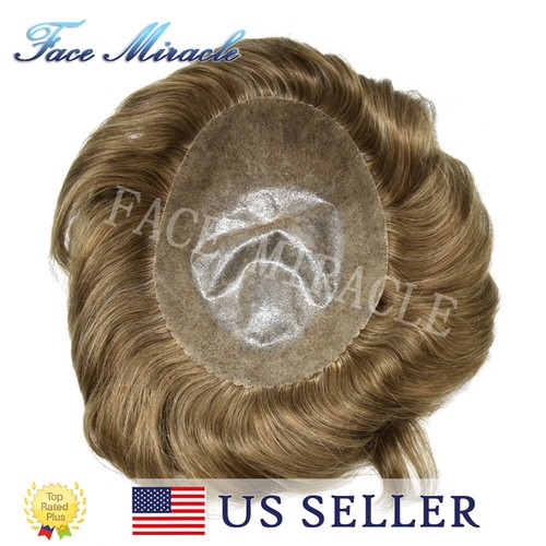 Toupee for Men Thin Skin Mens Toupee Human Hair System PU Injected Men Hairpiece - Picture 105 of 114