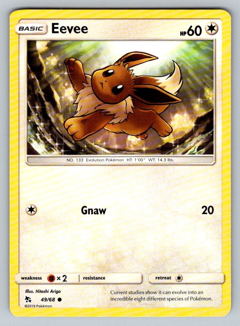 2019 Pokemon TCG Hidden Fates NM Eevee 49/68