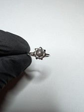 Solid Sterling Silver 925 8.9mm Sunflower Ring Size 8