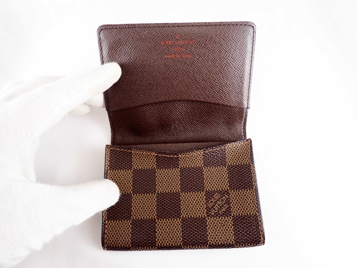 Louis Vuitton Damier Ebene Card Holder Carte De Visite N62920