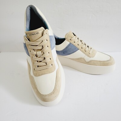 Vince Warren Court Leather Sneakers Size 7.5