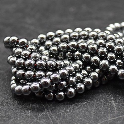 Hematite Round Beads - 4mm 6mm 8mm,10mm - Non-Magnetic, for Jewellery Making - Picture 3 of 6