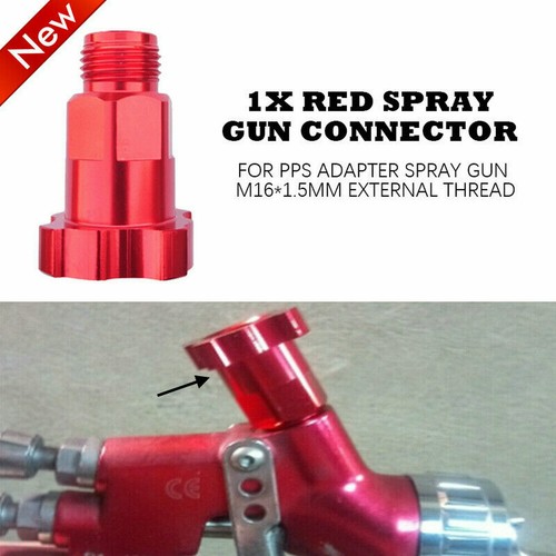 For PPS Adapter Spray Gun Red Connector M16*1.5mm External Thread Universal 1Pcs - Picture 8 of 8