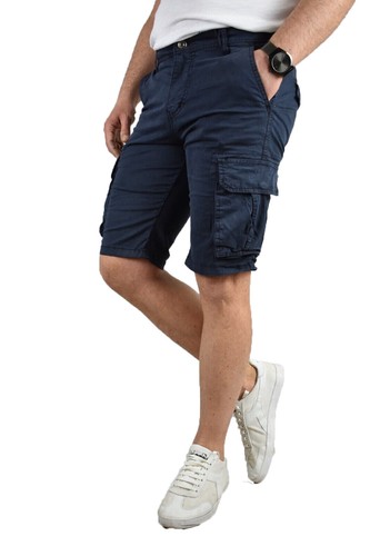 Bermuda Cargo Uomo pantaloncini con tasconi pantaloni corti tasche laterali slim - Imagen 58 de 62