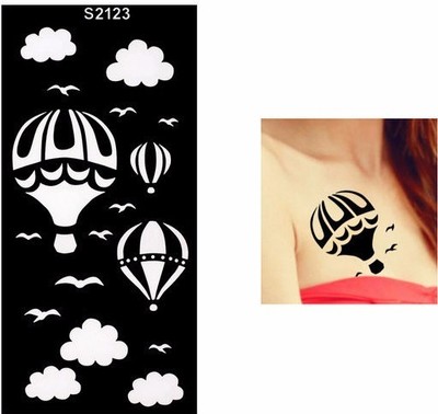 Stencils Template Balloon Clouds Bird Henna Arm Hand Body Art Ebay