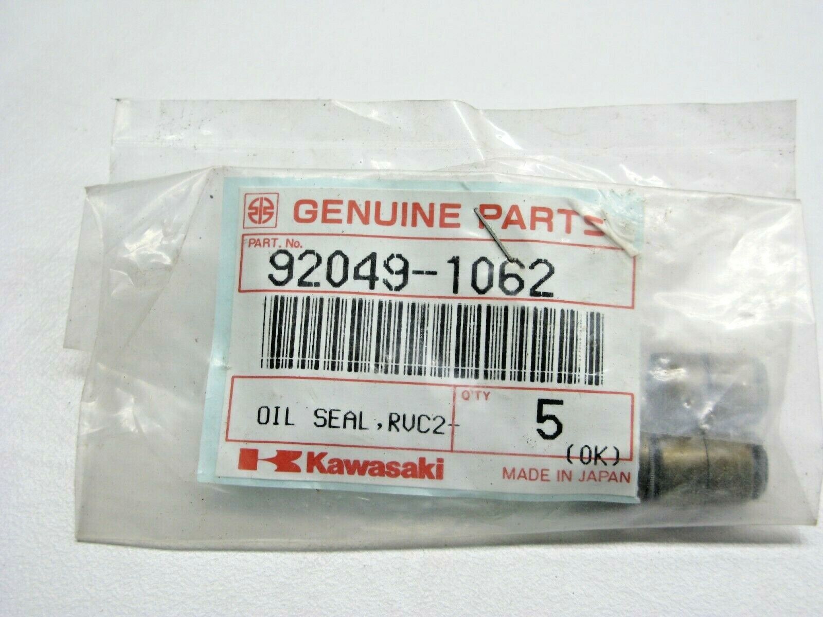 Qty 5 OEM Kawasaki 92049-1062 Oil Seals for Valve Stem NOS NEW Lot of (5) pcs