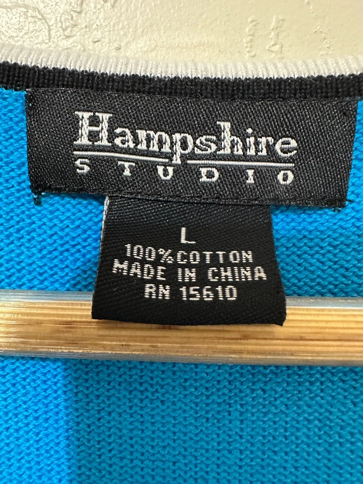 Top tejido Y2K vintage Hampshire Studio mujer talla L artístico retro años 80 preppy polkadot Foto 2 de 4