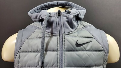 ジャケット・アウター XL NIKE THERMA FIT TECH PACK VEST Nike TECH Pack Therma-FIT Men'S Insulated Vest, White/Gray