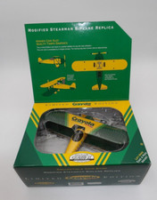 Crayola 1932 Stearman Biplane Airplane Replica Coin Bank NIB
